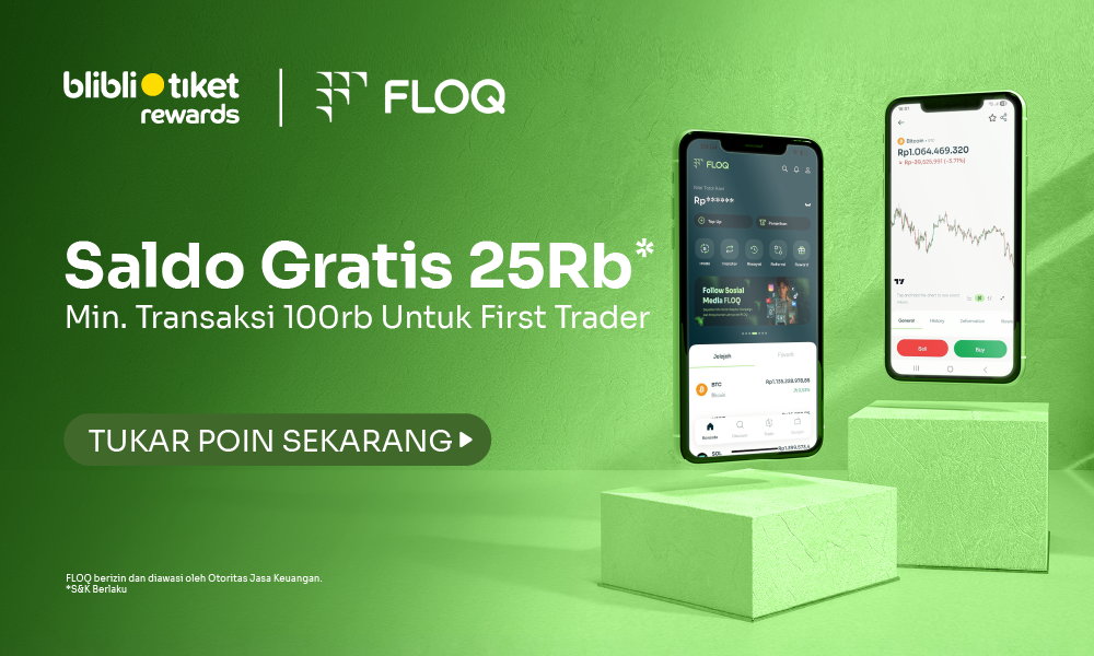 FLOQ Gandeng Blibli Tiket Rewards, Hadirkan Program “First Trade, First Reward” bagi Pengguna