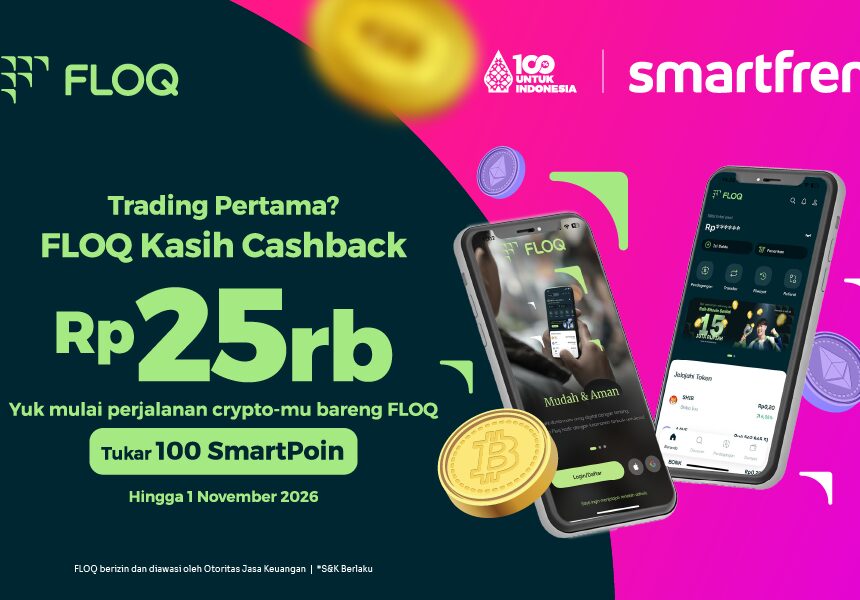 FLOQ Gandeng Smartfren, Pelanggan Bisa Tukar SmartPoin dengan Saldo Kripto Senilai Rp25.000