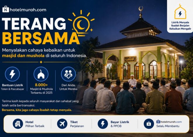 HOTELMURAH.COM BANTU 8.000 MASJID DAN MUSHOLA LEWAT PROGRAM TERANG BERSAMA