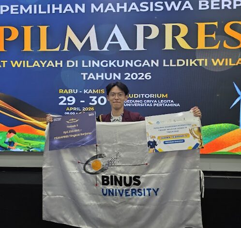 Perjalanan Mahasiswa BINUS University dalam Meraih Juara 3 Pilmapres LLDIKTI Wilayah III