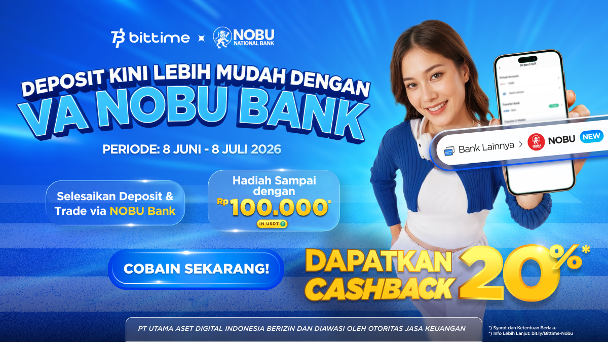 Bittime Gandeng Nobu Bank Luncurkan Program Cashback  “10 Menit dari Indonesia ke Wall Street” untuk Akses Investasi Aset Global