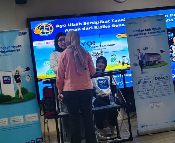 BRI Sudirman Semanggi Gelar Olahraga Bersama dan Sosialisasi BRIGuna Karya di Lingkungan BPN