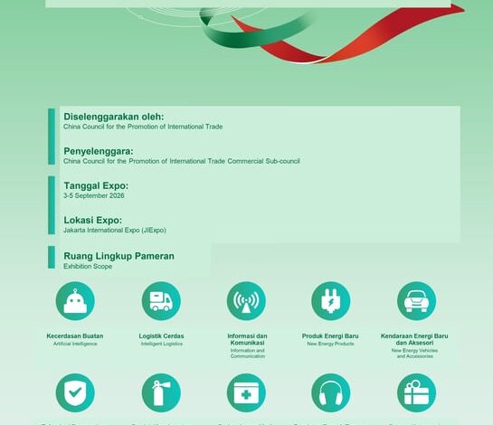 Pameran Kerja Sama Sustainability (Green) dan Inovatif China-Indonesia 2026 Segera Hadir