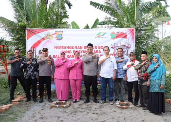 Holding Perkebunan Nusantara Perkuat Akses Air Bersih, PTPN IV PalmCo dan Polres Langkat Bangun Sumur Bor bagi Masyarakat