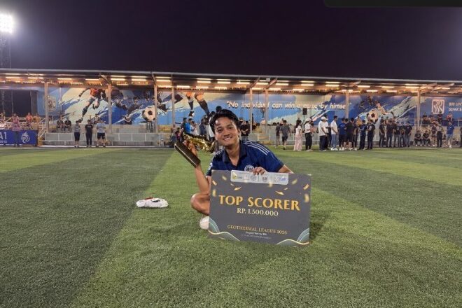 Fajir sebagai Top Scorer Geothermal League 2026, Pekerja BRI Lengkapi Dominasi Gemilang Tim Mini Soccer BRI Region 6