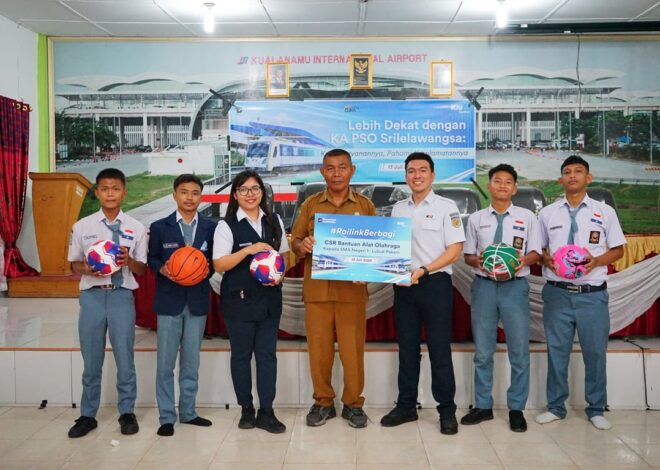 KAI Bandara Dukung Aktivitas Olahraga Pelajar SMA Negeri 1 Lubuk Pakam dan Perkuat Edukasi Keselamatan Perkeretaapian