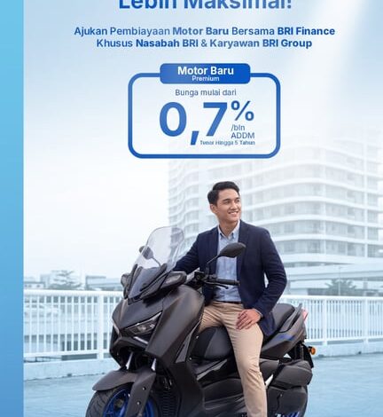 Nikmati Perjalanan Lebih Maksimal, BRI Finance Tawarkan Pembiayaan Motor Baru Mulai 0,7% per Bulan