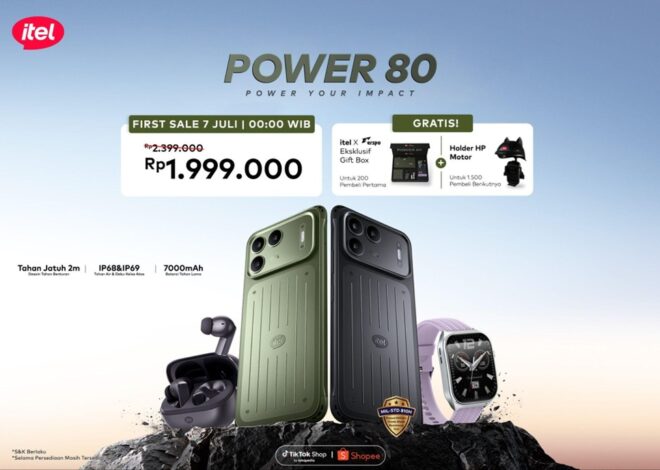 itel POWER 80 Resmi Rilis! Tahan Benturan, Tahan Air, dan Bisa Rekam Video di Dalam Air